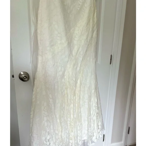 Galina Mermaid Wedding Dress 6P NWT Style 7WG3381 Lace Detail - Picture 6 of 14
